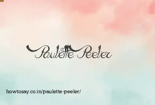 Paulette Peeler
