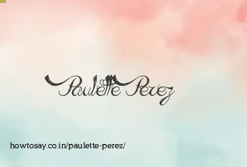 Paulette Perez