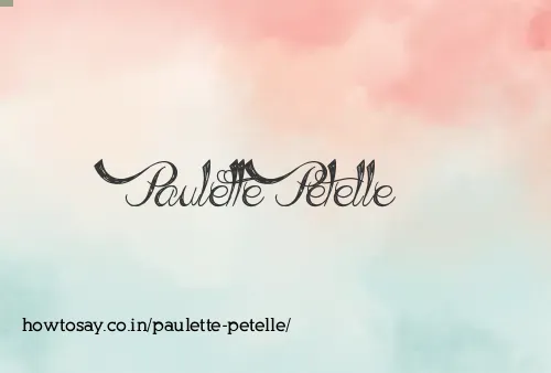 Paulette Petelle