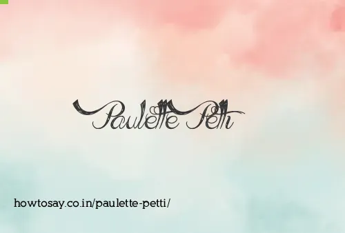 Paulette Petti