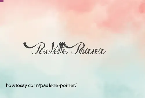 Paulette Poirier