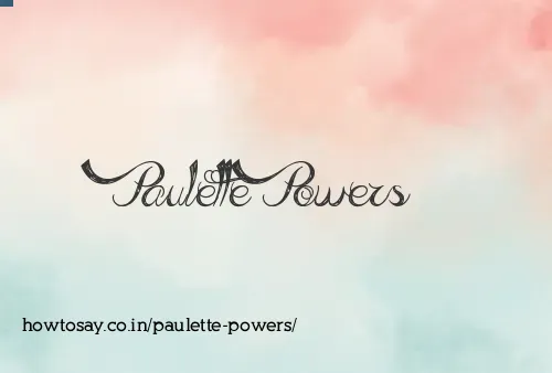 Paulette Powers