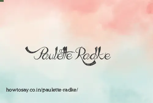Paulette Radke