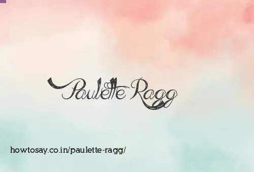Paulette Ragg