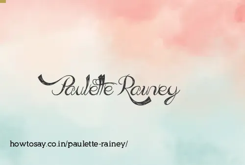 Paulette Rainey