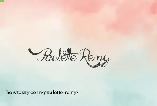 Paulette Remy