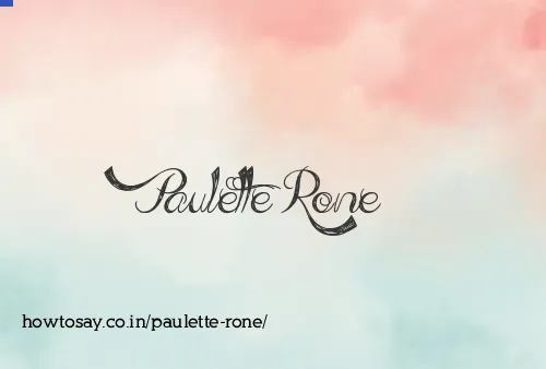 Paulette Rone