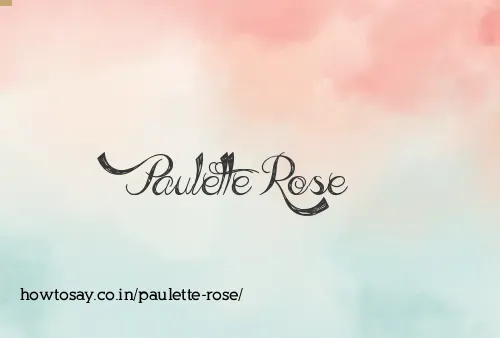 Paulette Rose