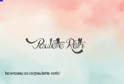 Paulette Roth