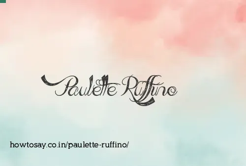 Paulette Ruffino