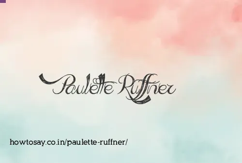 Paulette Ruffner