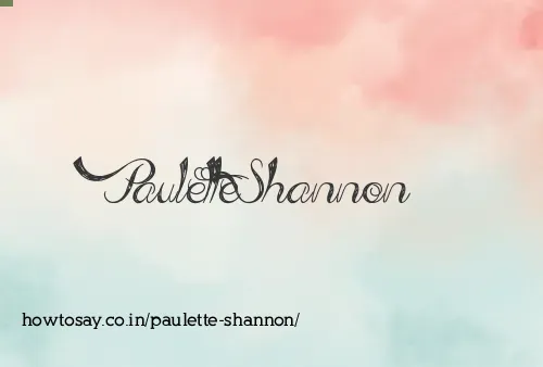 Paulette Shannon