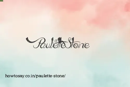 Paulette Stone