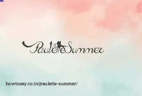 Paulette Summer