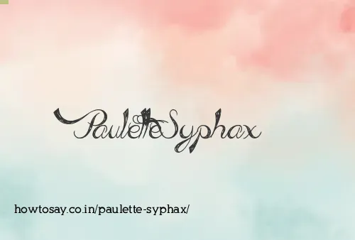 Paulette Syphax