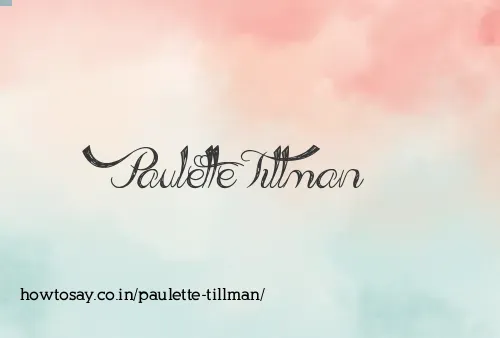 Paulette Tillman