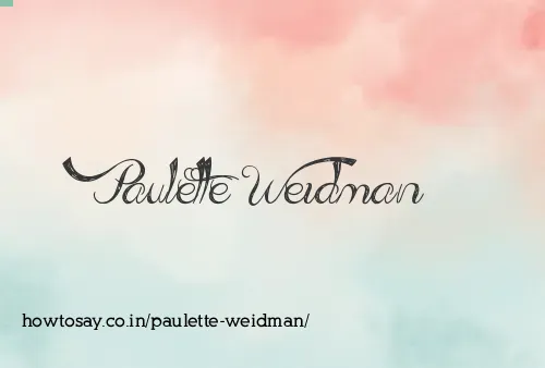 Paulette Weidman