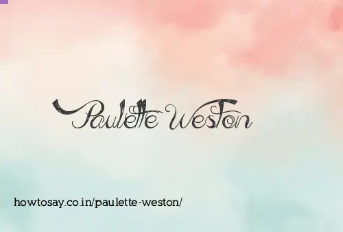 Paulette Weston