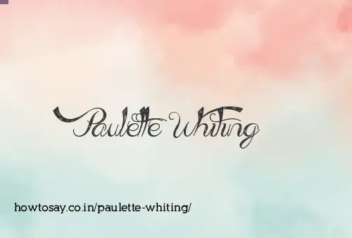 Paulette Whiting