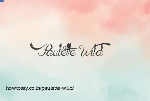 Paulette Wild