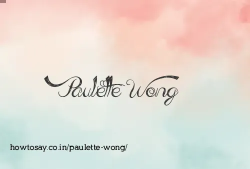 Paulette Wong