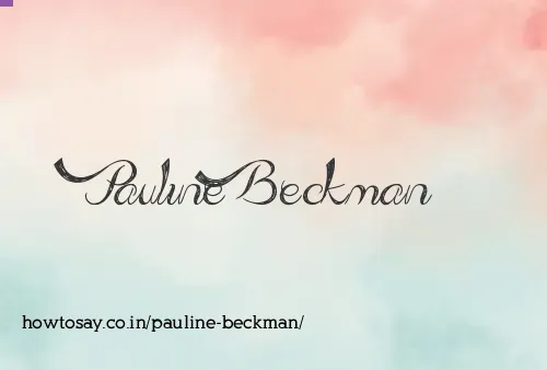 Pauline Beckman