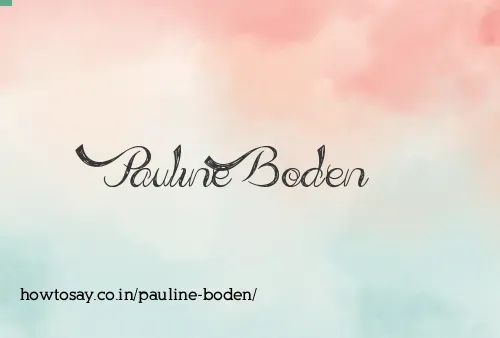 Pauline Boden