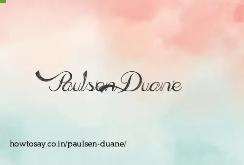 Paulsen Duane