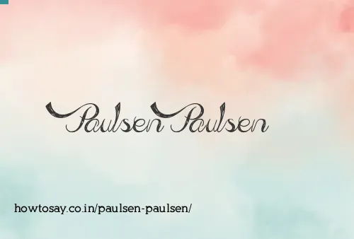 Paulsen Paulsen