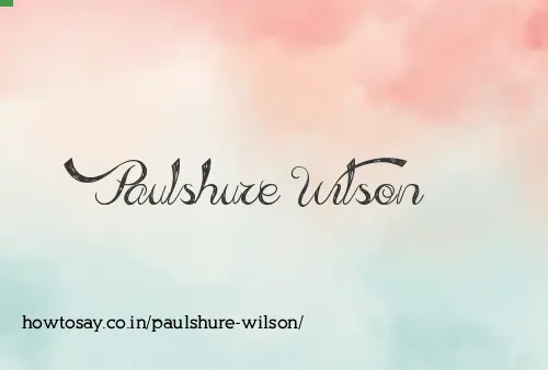 Paulshure Wilson
