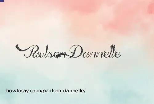 Paulson Dannelle