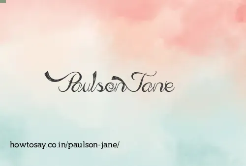 Paulson Jane