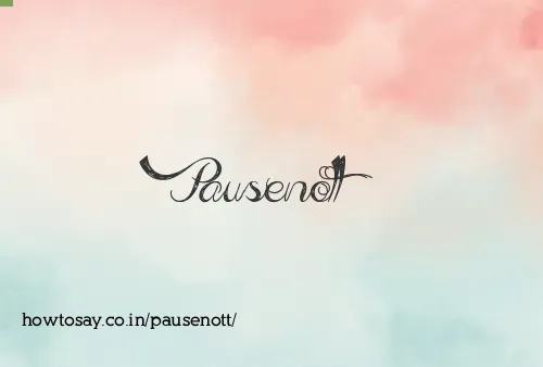 Pausenott