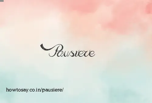 Pausiere