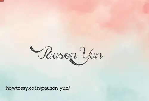 Pauson Yun