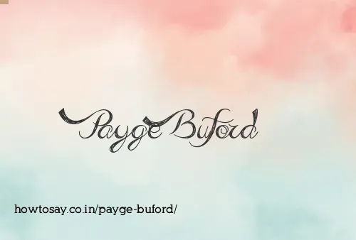 Payge Buford