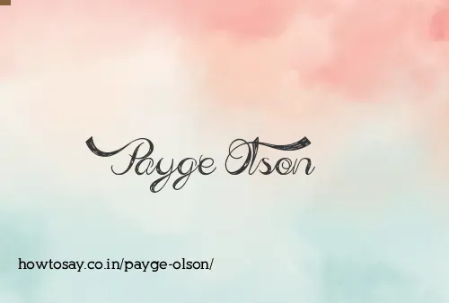 Payge Olson