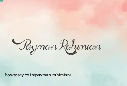 Payman Rahimian