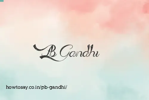 Pb Gandhi