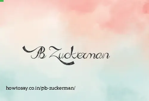 Pb Zuckerman