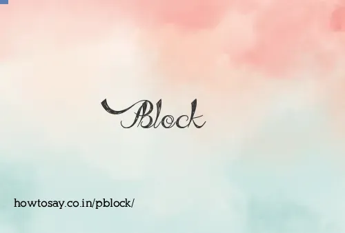 Pblock