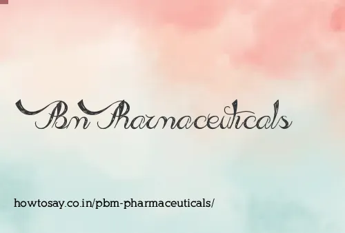 Pbm Pharmaceuticals