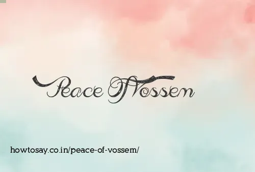 Peace Of Vossem