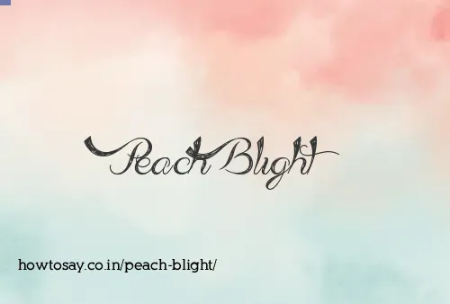 Peach Blight