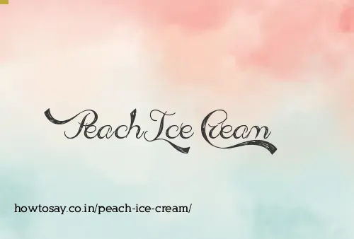 Peach Ice Cream