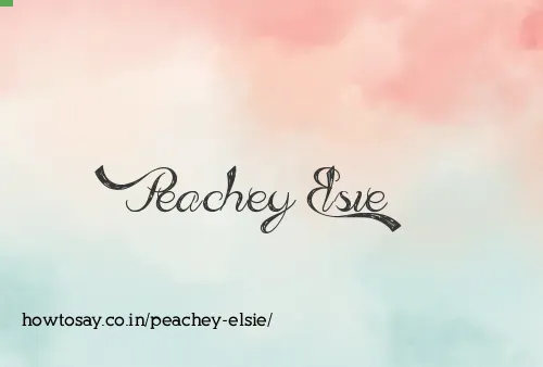Peachey Elsie