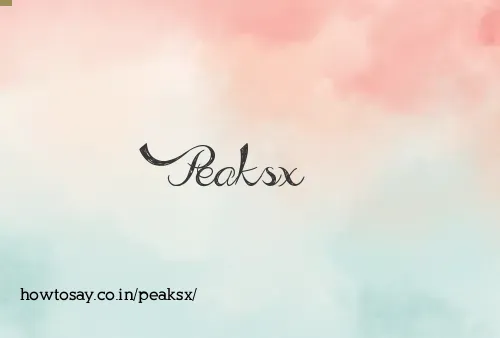 Peaksx