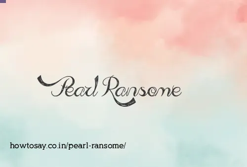 Pearl Ransome