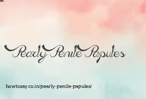 Pearly Penile Papules