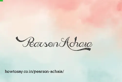 Pearson Achaia